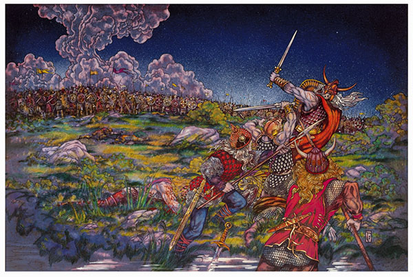 The Battle of Moira depicted by Jim Fitzpatrick